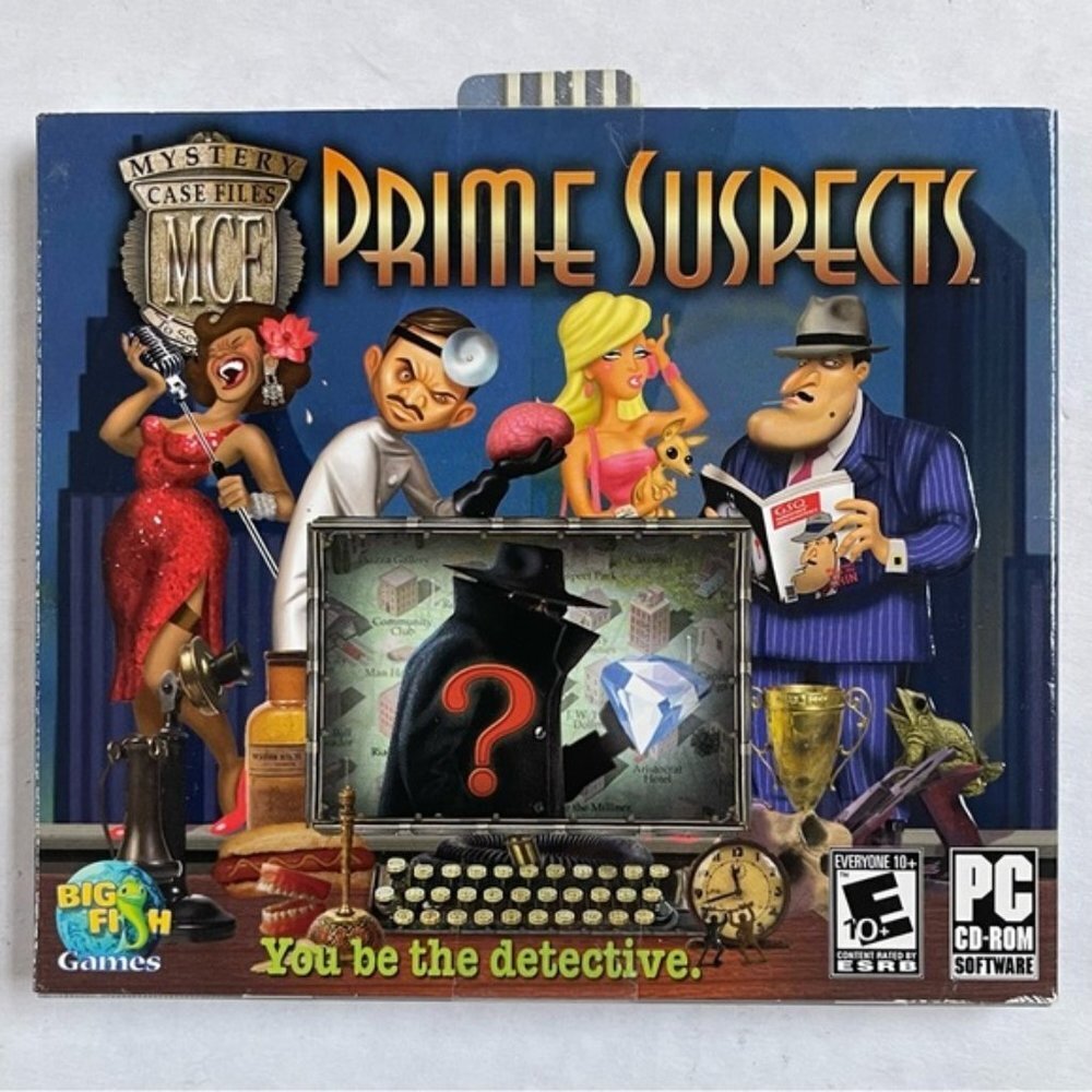 Prime Suspects You Be The Detective PC Games CD ROM E ESRB Big Fish Mystery Case